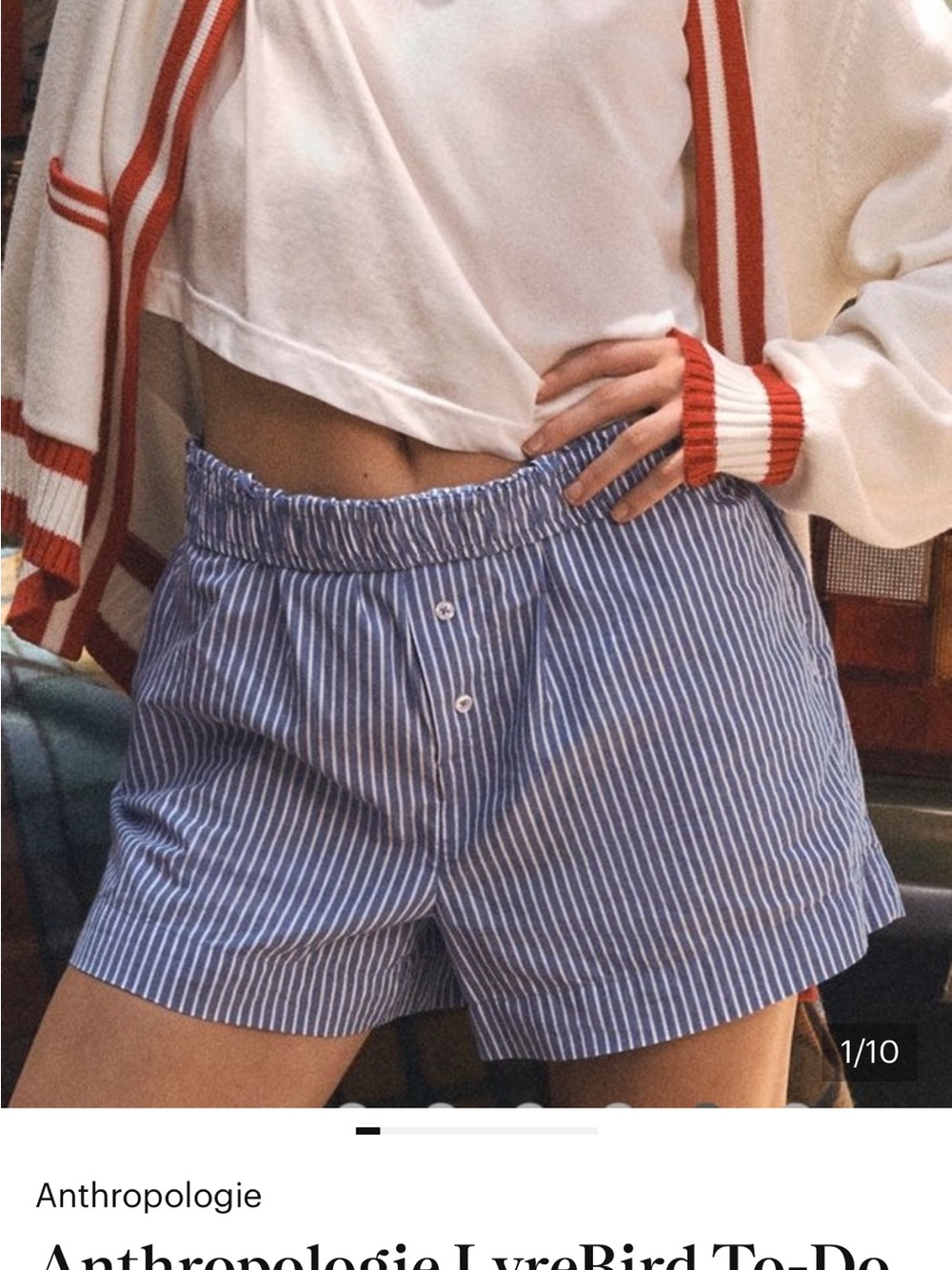 Anthropologie Lyre Bird To-Do List Votton Boxers.